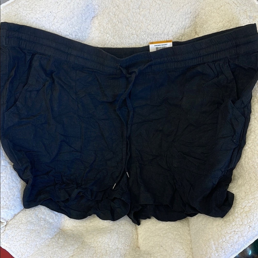 Style & Co. Black Shorts with Elastic Waistband and Drawstring size 3x